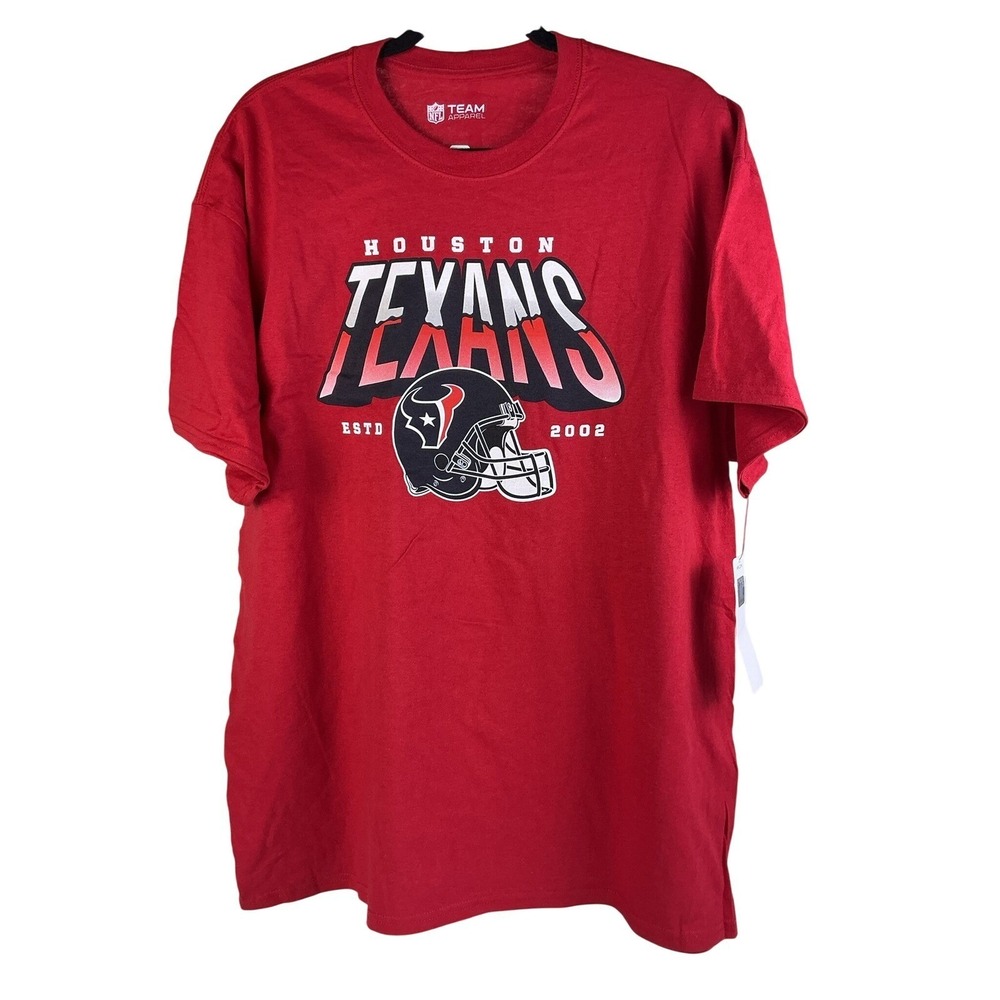 Houston Texans NFL Team Apparel Red Graphic T Shirt Mens XL Football Tee NWOT
